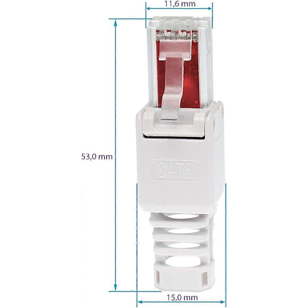 2 stk. 90 graders Ethernet-adapter Højre+Venstre Vinkel RJ45 Stik til Sokkel Adapter Skærmet Netværks Patch Forbindelse (LGL)