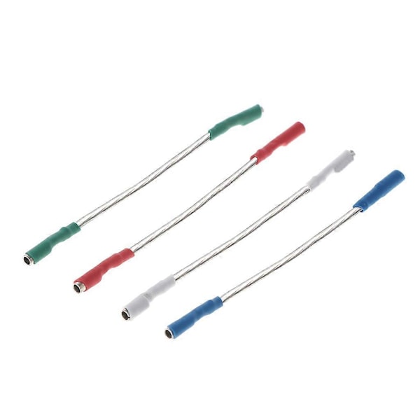 4 stk. Universal Sølv Ledningskabler Header Wire Kabel 40mm for 1.2-1.3mm Pins Platespiller Phono Headshell Tonearm LGL