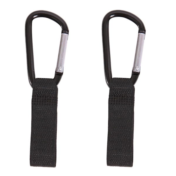 2 kpl Rattaiden Koukut Musta Karabiner (LGL)