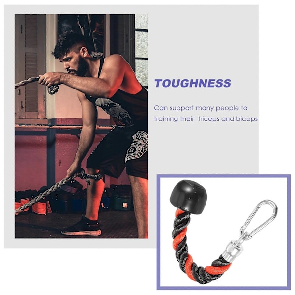Enkeländad Rep Gym Fitness Drag Triceps Träningsverktyg Greppfäste Nylon Styrketräningsanordning Kabeltillbehör Hälsa LGL