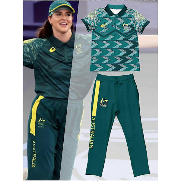 Rachael Gunn Australian Breakdancer -asu Raygun Polo-paita Housut Lippalakilla LGL L Men