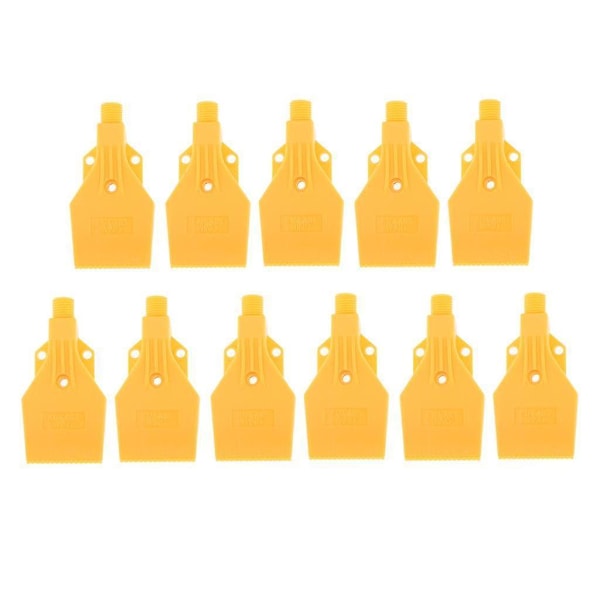 11 stk. 1/4\" Gevind, Flad Vindstråle Luftblæsedyser Spray 3 Huller Gul LGL