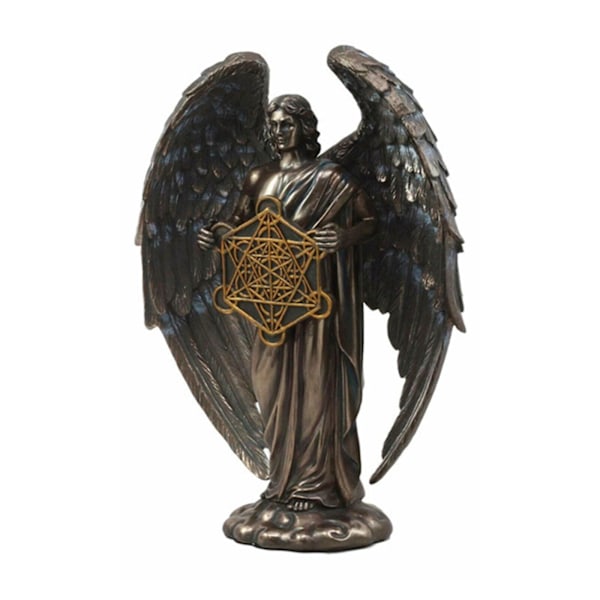 Metatron Bronzed Seraphim Seksvingede Guardian Angel Statuer Hjemmedekorasjon Harpiks Kreativitet Statuer, 100% Ny (LGL) A