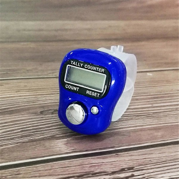 Lille mini tæller LED tæller fingerring tæller nøgletæller LGL Azure Blue