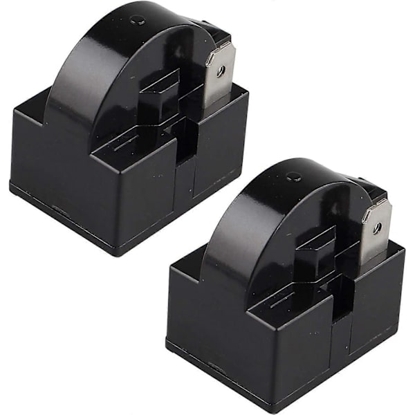 2-pakke 15 Ohm 220V enkeltbenet PTC-starterrelæ til køleskab fryser og kompressor Sort 1 fod (LGL)