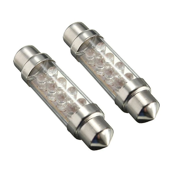 42mm Bil Inredning 8led Ljus Glödlampa Blå Festoon Dome Led Ljus Glödlampa Lampa Dc12v [kk]