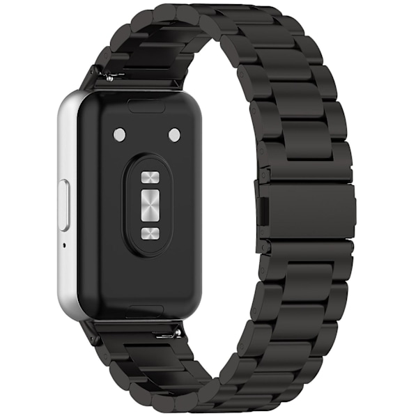 För Samsung Galaxy Fit 3 Tre Stål Metall Klockarmband LGL Black
