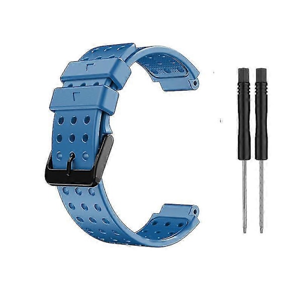 Rem til Garmin Approach S20 Monokromt Urarmbånd til Garmin Approach S20 Silikone LGL Blue
