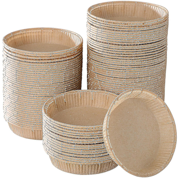 100 stk Mini Tartelettformer for Baking Runde Bunner Små Paiformer Ovn Mikrobølgeovn Sikre Bakekopper LGL As Shown