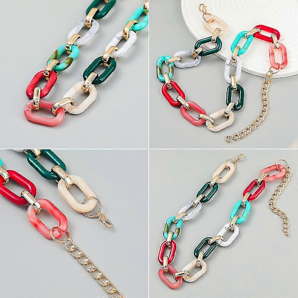 Fashion Chunky Link Kæde Lang Oval Halskæde Til Kvinder (LGL)