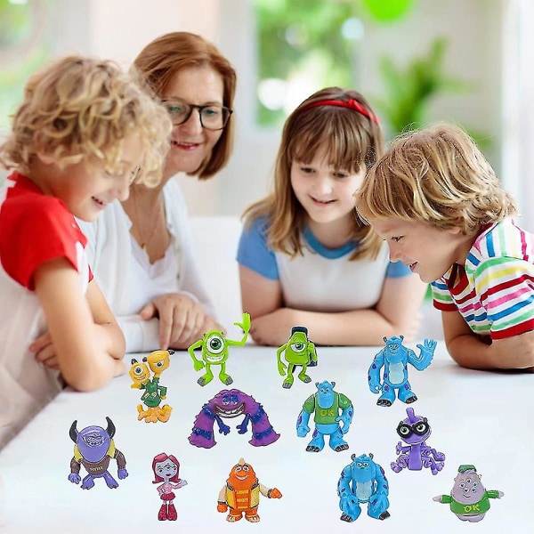 12 stk Monsters Universitetslegetøj Figursæt, Poseable Filmfigurer Samlerobjekt Model Dukker Action Figurer Minifigur Gave til børn