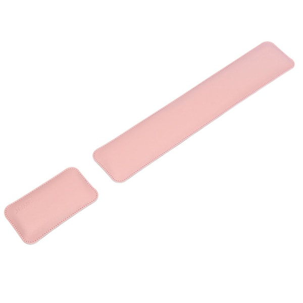Dubbelsidig PU Läder Mus Handledskudde Tangentbord Handledsstöd Bricka Musmatta LGL Pink and blue