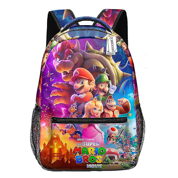 Kids Super Mario 3d Print Backpack Daypack For Boys Girls Elementary Preschool Student School Bags Travel Rucksack Gifts [L]