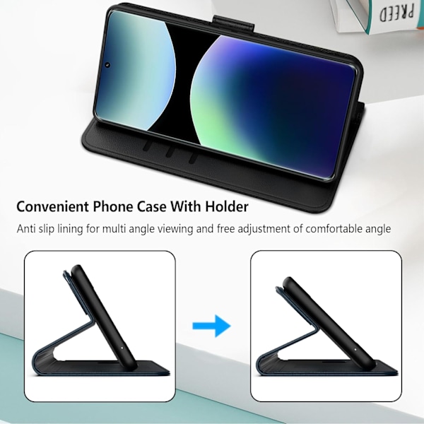BINFEN Plånboksfodral Xiaomi Redmi Note 14 Pro+ 5G - Svart (LGL)