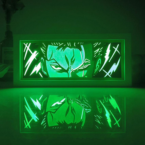 One Piece Anime 3D Papercut Light Box Manga Shaodw Box Led Desk Night Lights [LGL] B