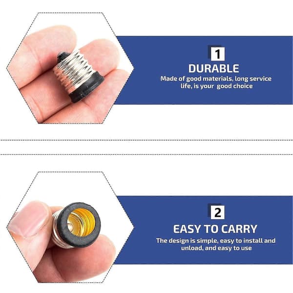 LED Lys Adapter - 8 stk Lampeholder Konvertere Pære Base Adapter Pæreholder Tilbehør (e17 Til E14) (LGL)