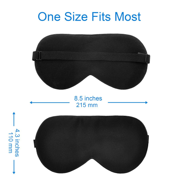 INF Sovmask 100% Siden Svart (LGL)