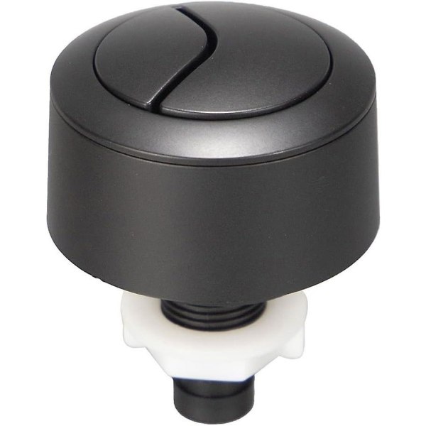 Dual Flush Push Replacement Toilet Button for WC Cisterns ABS Chrome Plating Material(Black)