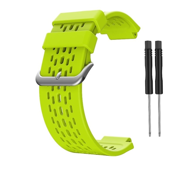 Mjukt silikonersättningsband för klocka, armband, andningsbart sportklockarmband för Garmin- Approach S4/s2 Vivoactive [GGL] Lime