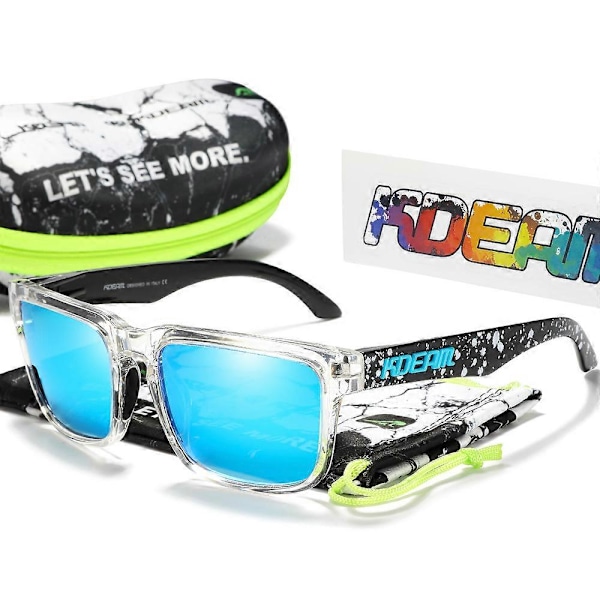 Polariserte solbriller, firkantet ramme, HD UV400 solbriller, 30 farger, speilglass, utendørs sportsbriller, sykling, Ken Block LGL C13 With Original Case