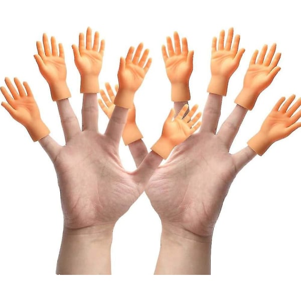 10 stycken Fingerdockor Mini Fingerhänder Små händer med vänster och höger händer för spelfest Hög kvalitet