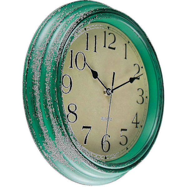 Hiljainen Tikittämätön Retro Kvartsikello Seinäkello (12 tuumaa) S202412276507 LGL green
