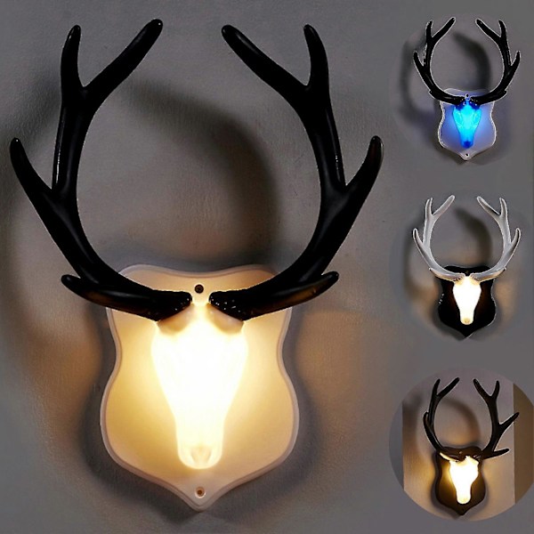Vegglampe - Visuell Effekt Flerbruks ABS Hjortehode Gevir Veggfeste Hengende Lampe for Stue LGL 8