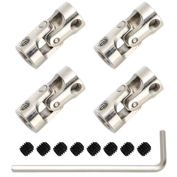 4-pack 6mm till 6mm metall axelkoppling motoranslutning universell koppling, universell koppling axelkoppling [kk]