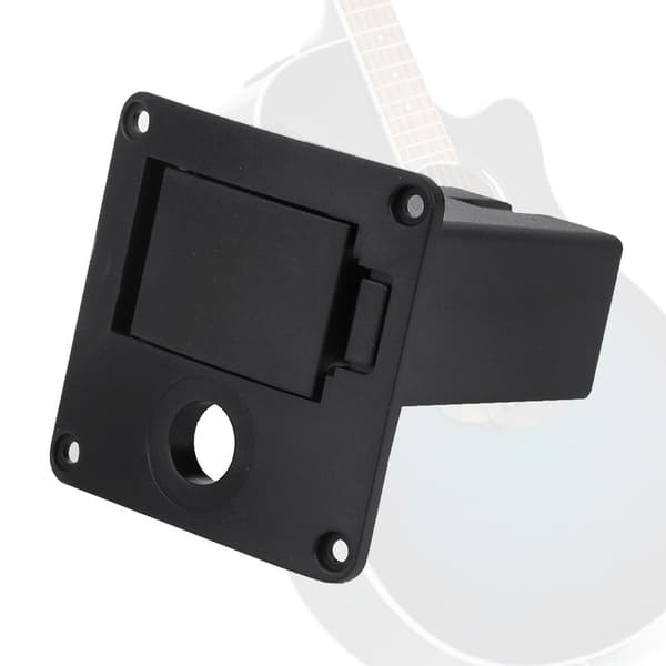 Elektrisk Gitarr Bas Pickup Fodral Organizer Box 9V Hållare (#01) PU Läder (LGL)