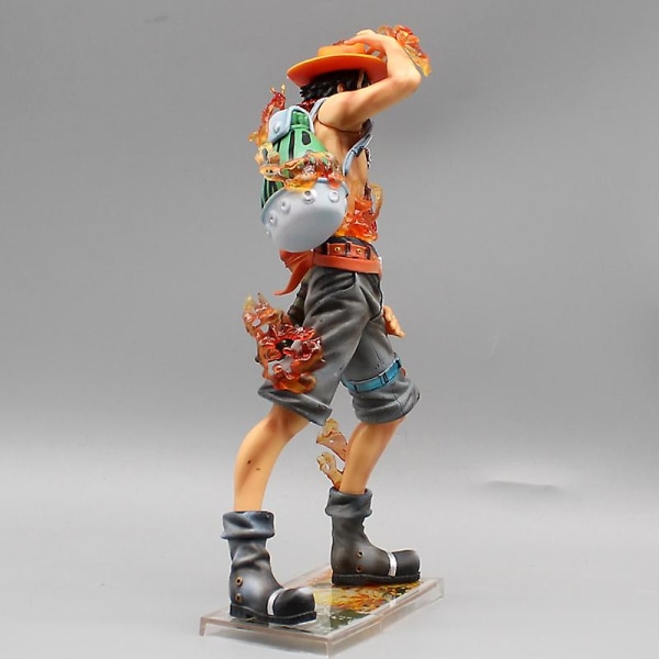 23cm One Piece Fire Fist Ace Figur Pop Anime Figurer Figurine Pvc Statue Samleobjekt Model Dekoration Legetøj 24cm with box