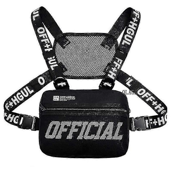 Streetwear Herre Hip-hop Brysttaske Taktisk To Stropper Rig Rektangel Utility Pack LGL