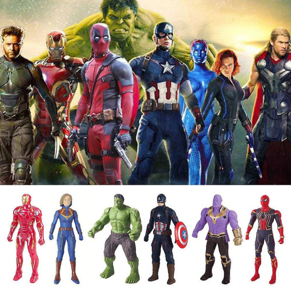 Plastfigurer Modell Ironman Man Superhjälte Glow Figur Leksak Gåvor För Pojkar[GL] C