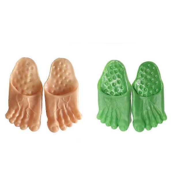 Hulk Knepig Simulation Stora Fötter Skor Barfota Stora Fötter Parodi Hulk LGL Green