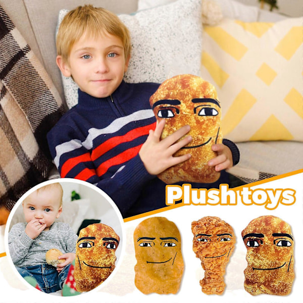 Kycklingnugget Meme Plyschleksaker Rolig Stor Block Plyschkudde Söta Nuggets Gosedjur LGL C