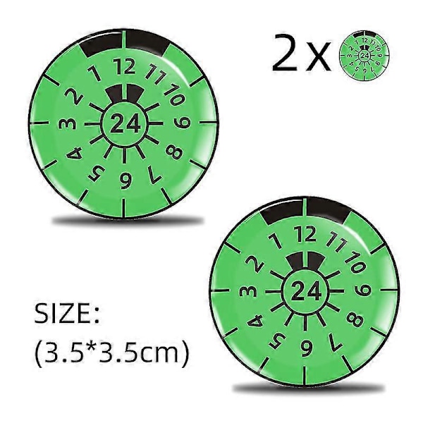 2 stk. 3D gel sticker nummerplade forsegling badge, TUV plade mærkater -GSLA LGL 24