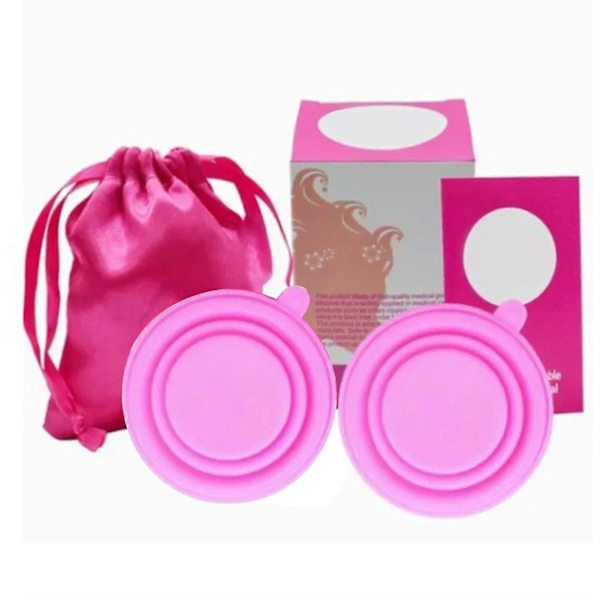 Menstruationskop Blød Silikone Kvinder Menstruationskop Elastisk Genanvendelig Menstruationskop til Kropspleje L 6,6x4,5cm / 2,6x1,77in (LGL)
