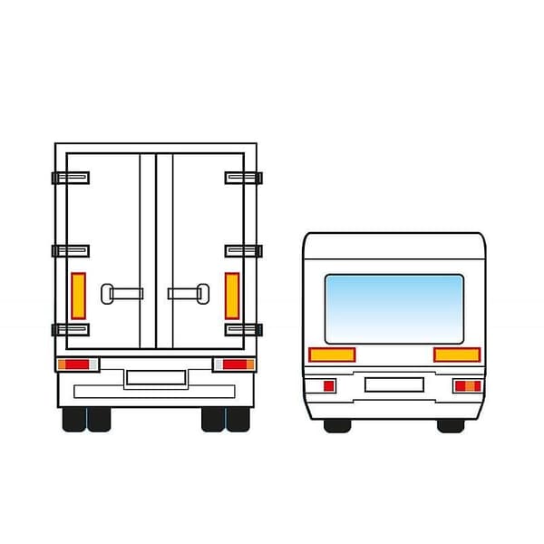 Bagerste advarselsskilte i aluminium \"ECE 70 (LGL)