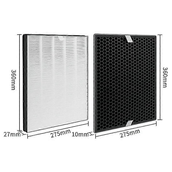 Til Philips AC1215 AC1214 AC1210 AC1213 AC1212 AC1216 AC1217 AC2729 Luftrenser Aktivt Kul og HEPA Filter FY1410 FY1413 LGL