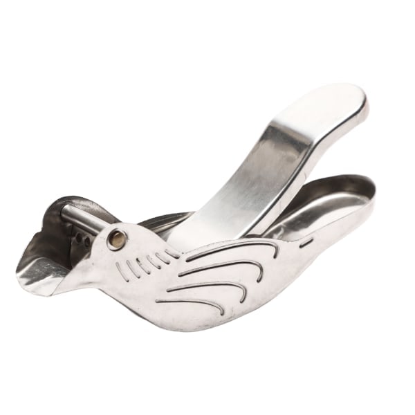 Fugleformet citronpresser i rustfrit stål, ergonomisk citronpresser, frugtpresser med hældetud, 1 stk. (LGL) 1pc