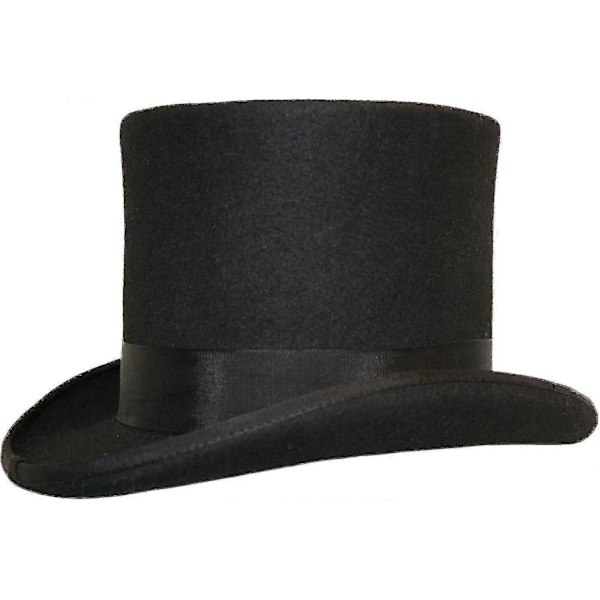 Håndlavet Uld Top Hat Satinforet Small Til Xxl - LGL Black XL