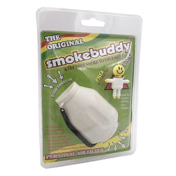 Smokebuddy Personlig Luftrenser Aktivert Kullfilter (Hvit) LGL White