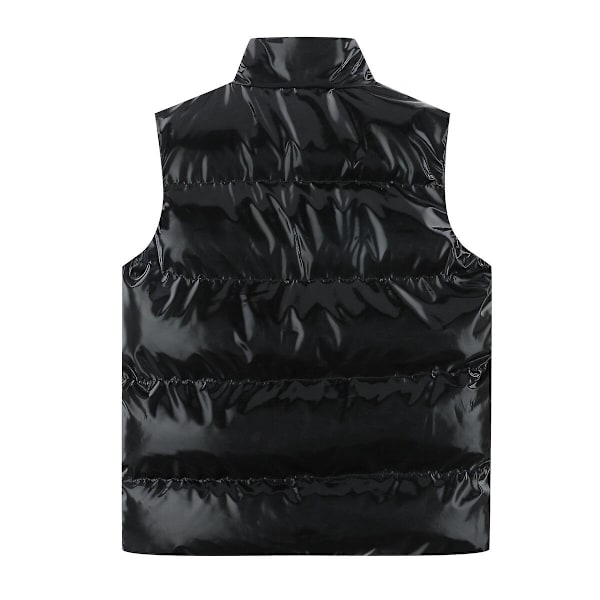 Sliktaa Herre Vanntett Ermeløs Jakke Skinnende Vattert Vest LGL Black L