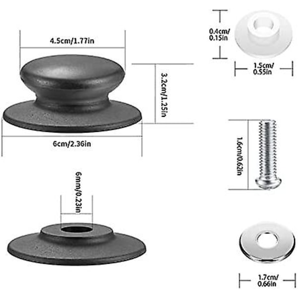 4 st universalknoppar för kastrullock, ersättningsknoppar för kastrullock [LGL]