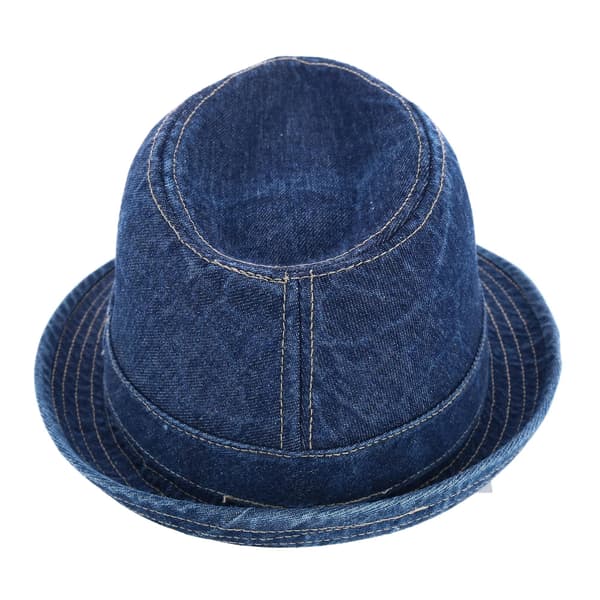 Fedora-hatt i bomullsdenim (Herr) (LGL) Denim Blue Small/Medium