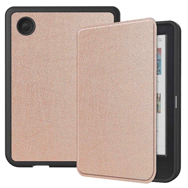 Caster Læder Etui Til KOBO Clara Colour / BW LGL Red gold