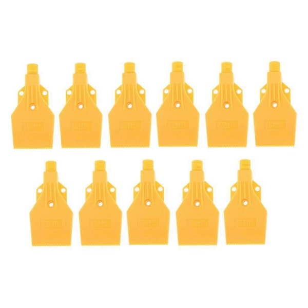 11 stk. 1/4\" Gevind, Flad Vindstråle Luftblæsedyser Spray 3 Huller Gul LGL