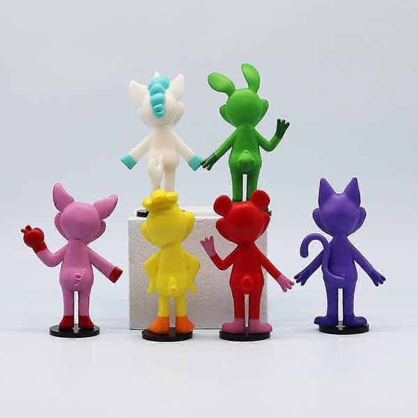 6 st/set Smiling Critters Action Figur Leksak (LGL)