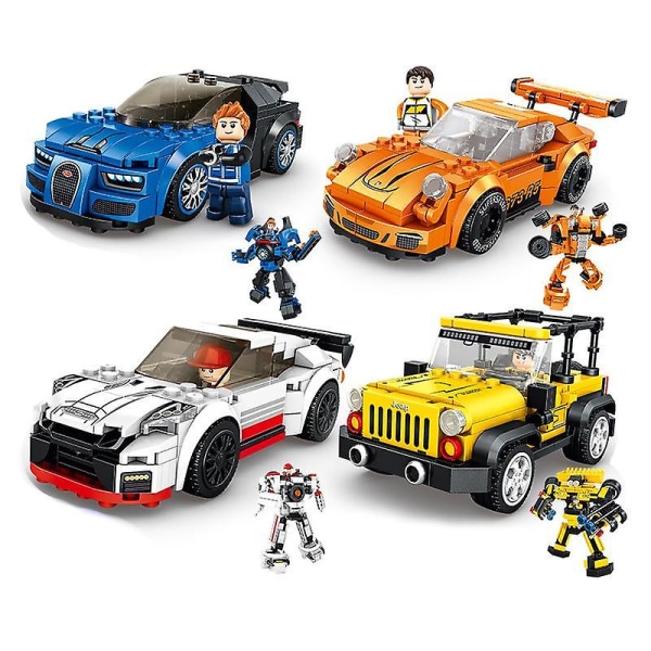 Byggklossar för barn bilmontering Modellutveckling Intelligens Racing Diy Boy Toy (ferrari F8 666001.)[GL]