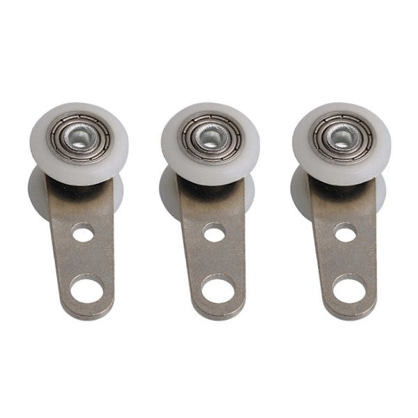 Set med 10 rullar för burspråk eller skjutdörrar - metall och plast - 4,5 x 1,9 cm (LGL)