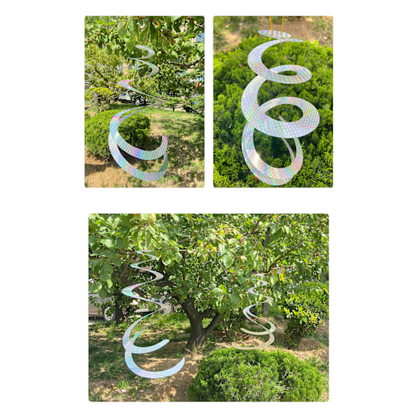 Fugleskræmsler - Reflekterende Spiraler (LGL) Silver Sølv